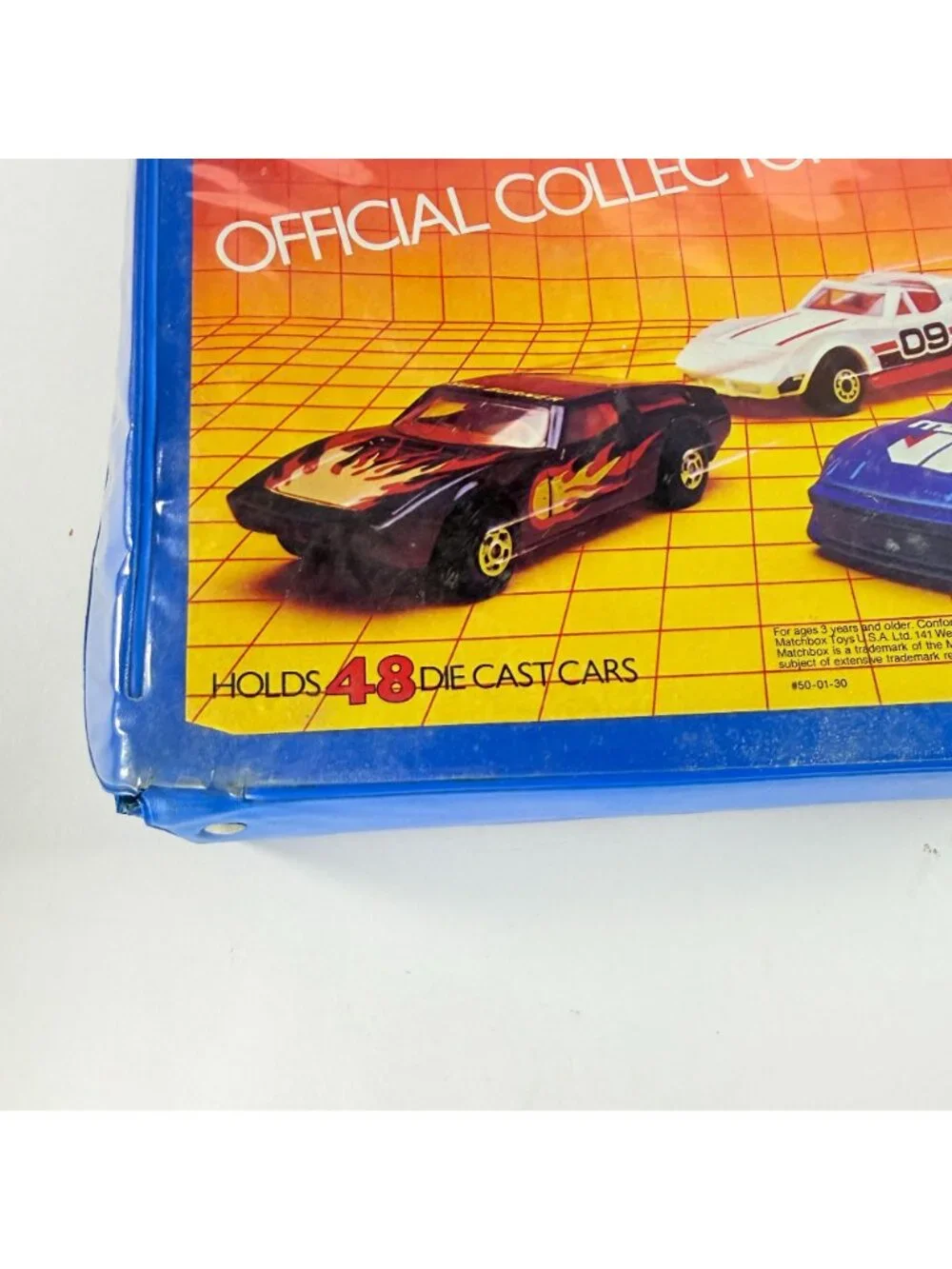 Vintage 1983 Empty Matchbox Official Collectors Car Carrier Case Blue w/2 Trays